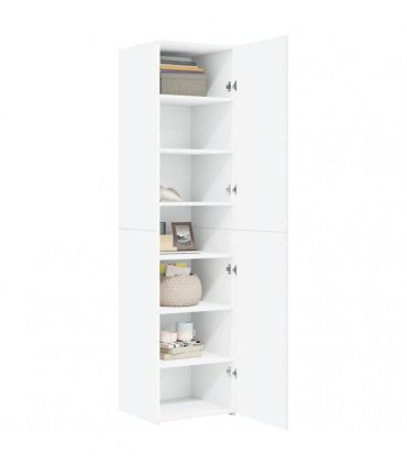 vidaXL Highboard White 45x42,5x185 cm Engineered Wood