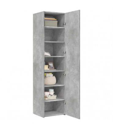 vidaXL Highboard Concrete Grey 45x42,5x185 cm Engineered Wood