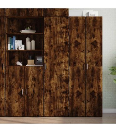 vidaXL Highboard Smoked Oak 45x42,5x185 cm Engineered Wood