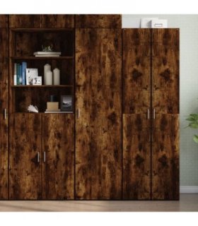 vidaXL Highboard Smoked Oak 50x42,5x185 cm Engineered Wood