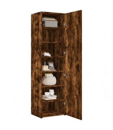 vidaXL Highboard Smoked Oak 50x42,5x185 cm Engineered Wood