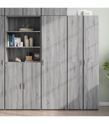 vidaXL Highboard Grey Sonoma 50x42,5x185 cm Engineered Wood
