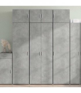 vidaXL Highboard Concrete Grey 70x42,5x185 cm Engineered Wood