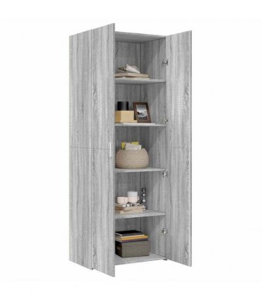 vidaXL Highboard Grey Sonoma 70x42,5x185 cm Engineered Wood