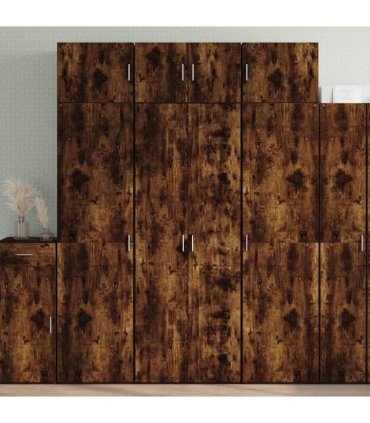 vidaXL Highboard Smoked Oak 70x42,5x185 cm Engineered Wood