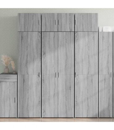 vidaXL Highboard Grey Sonoma 70x42,5x185 cm Engineered Wood