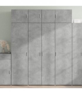 vidaXL Highboard Concrete Grey 80x42,5x185 cm Engineered Wood