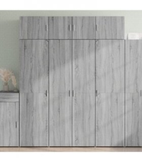 vidaXL Highboard Grey Sonoma 80x42,5x185 cm Engineered Wood