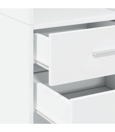 vidaXL Highboard White 40x42,5x185 cm Engineered Wood