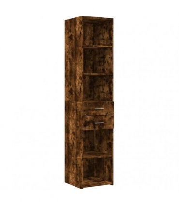 vidaXL Highboard Smoked Oak 40x42,5x185 cm Engineered Wood