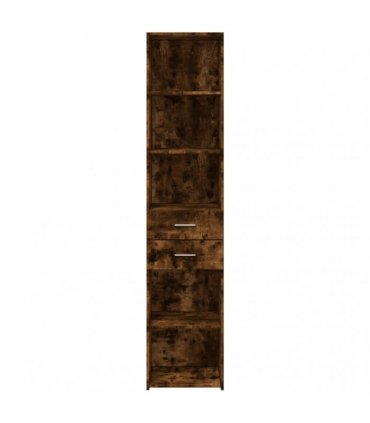 vidaXL Highboard Smoked Oak 40x42,5x185 cm Engineered Wood