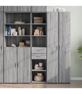 vidaXL Highboard Grey Sonoma 40x42,5x185 cm Engineered Wood