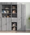 vidaXL Highboard Grey Sonoma 40x42,5x185 cm Engineered Wood