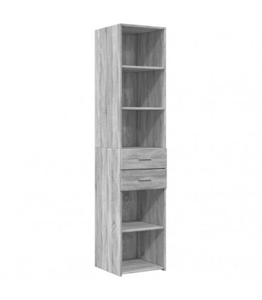 vidaXL Highboard Grey Sonoma 40x42,5x185 cm Engineered Wood