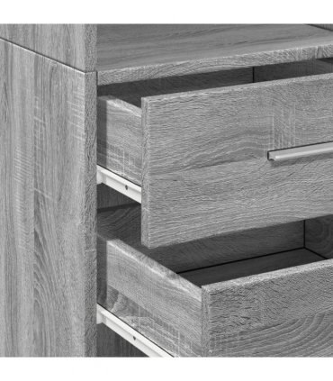 vidaXL Highboard Grey Sonoma 40x42,5x185 cm Engineered Wood