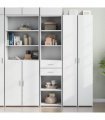 vidaXL Highboard White 45x42,5x185 cm Engineered Wood