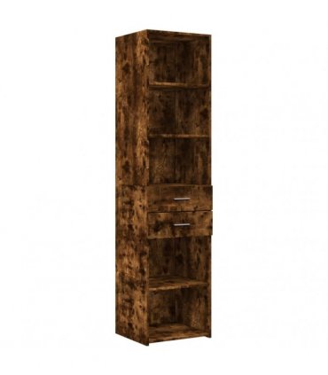 vidaXL Highboard Smoked Oak 45x42,5x185 cm Engineered Wood
