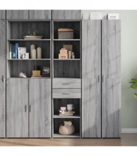 vidaXL Highboard Grey Sonoma 45x42,5x185 cm Engineered Wood