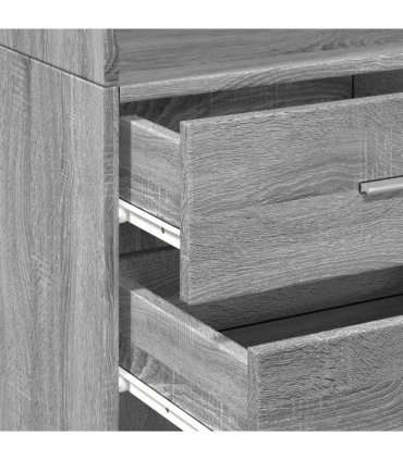 vidaXL Highboard Grey Sonoma 45x42,5x185 cm Engineered Wood
