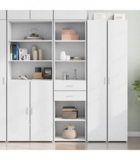 vidaXL Highboard White 50x42,5x185 cm Engineered Wood