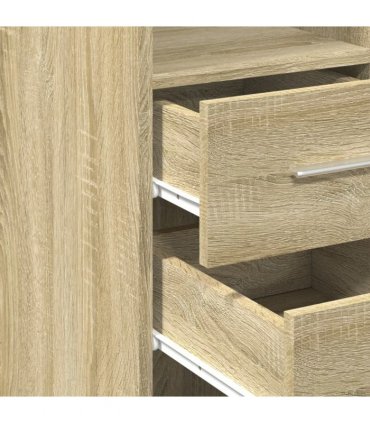 vidaXL Highboard Sonoma Oak 50x42,5x185 cm Engineered Wood
