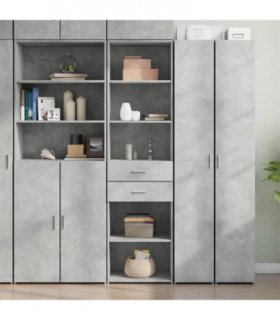 vidaXL Highboard Concrete Grey 50x42,5x185 cm Engineered Wood
