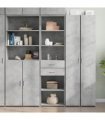 vidaXL Highboard Concrete Grey 50x42,5x185 cm Engineered Wood