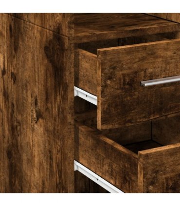 vidaXL Highboard Smoked Oak 50x42,5x185 cm Engineered Wood