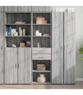 vidaXL Highboard Grey Sonoma 50x42,5x185 cm Engineered Wood