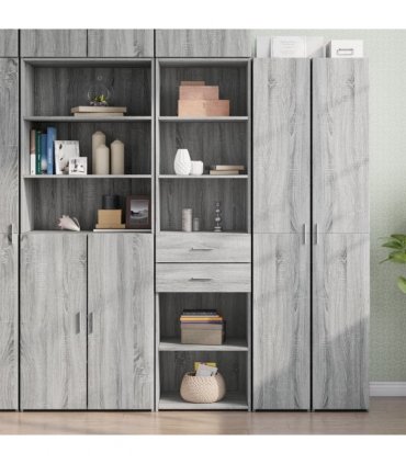 vidaXL Highboard Grey Sonoma 50x42,5x185 cm Engineered Wood
