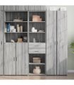 vidaXL Highboard Grey Sonoma 50x42,5x185 cm Engineered Wood
