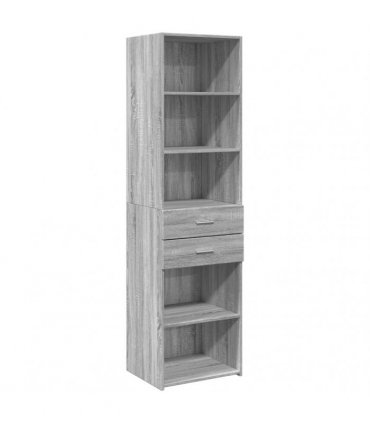 vidaXL Highboard Grey Sonoma 50x42,5x185 cm Engineered Wood