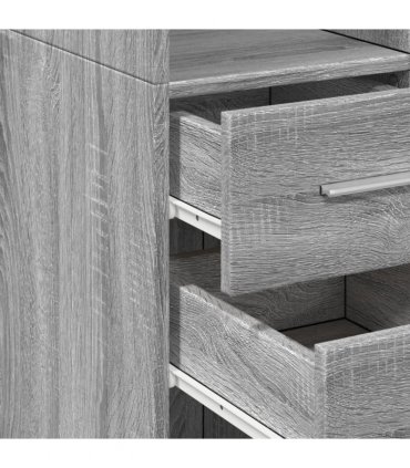 vidaXL Highboard Grey Sonoma 50x42,5x185 cm Engineered Wood