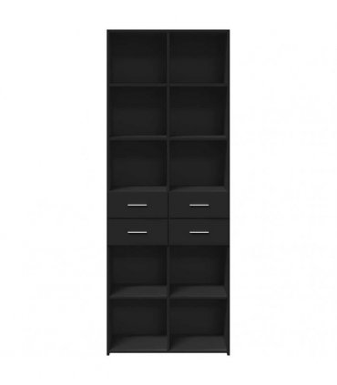 vidaXL Highboard Black 70x42,5x185 cm Engineered Wood