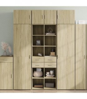 vidaXL Highboard Sonoma Oak 70x42,5x185 cm Engineered Wood