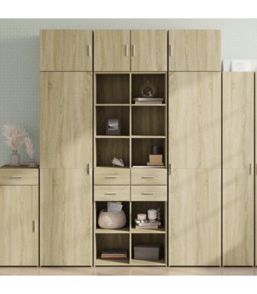 vidaXL Highboard Sonoma Oak 70x42,5x185 cm Engineered Wood