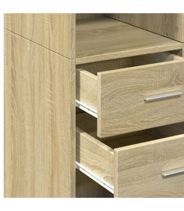 vidaXL Highboard Sonoma Oak 70x42,5x185 cm Engineered Wood
