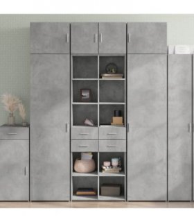 vidaXL Highboard Concrete Grey 70x42,5x185 cm Engineered Wood