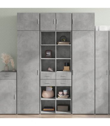 vidaXL Highboard Concrete Grey 70x42,5x185 cm Engineered Wood