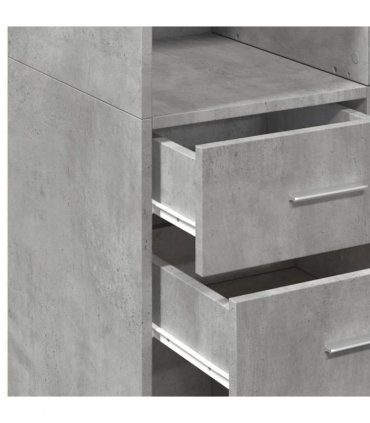 vidaXL Highboard Concrete Grey 70x42,5x185 cm Engineered Wood