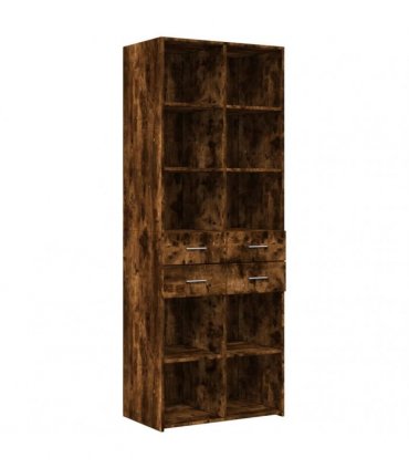 vidaXL Highboard Smoked Oak 70x42,5x185 cm Engineered Wood