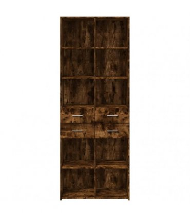 vidaXL Highboard Smoked Oak 70x42,5x185 cm Engineered Wood