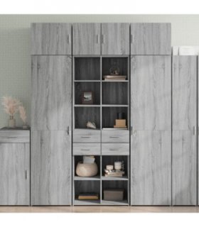 vidaXL Highboard Grey Sonoma 70x42,5x185 cm Engineered Wood