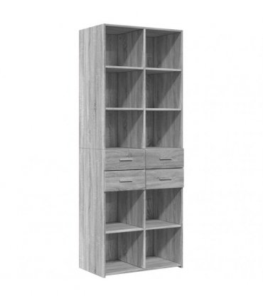 vidaXL Highboard Grey Sonoma 70x42,5x185 cm Engineered Wood
