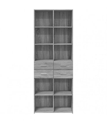 vidaXL Highboard Grey Sonoma 70x42,5x185 cm Engineered Wood