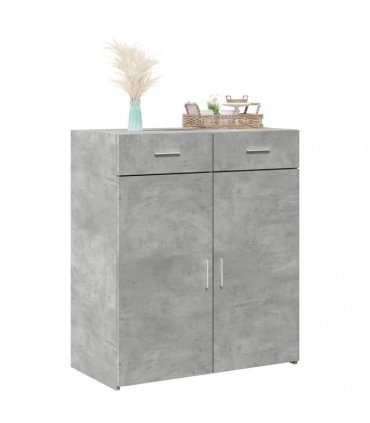 vidaXL Sideboard Concrete Grey 80x42,5x93 cm Engineered Wood