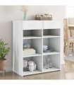 vidaXL Sideboard White 80x42,5x93 cm Engineered Wood