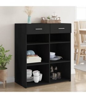 vidaXL Sideboard Black 80x42,5x93 cm Engineered Wood