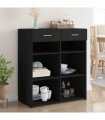 vidaXL Sideboard Black 80x42,5x93 cm Engineered Wood