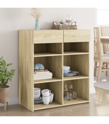 vidaXL Sideboard Sonoma Oak 80x42,5x93 cm Engineered Wood